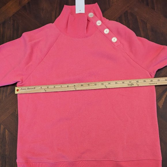 J.Crew Factory Wide button-collar Pullover Sweatshirt in Cloudspun Fleece - Picture 8 of 10